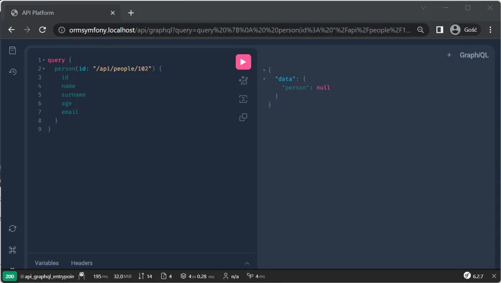 Sprawdzenie usunięcia rekordu za pomocą GraphQL