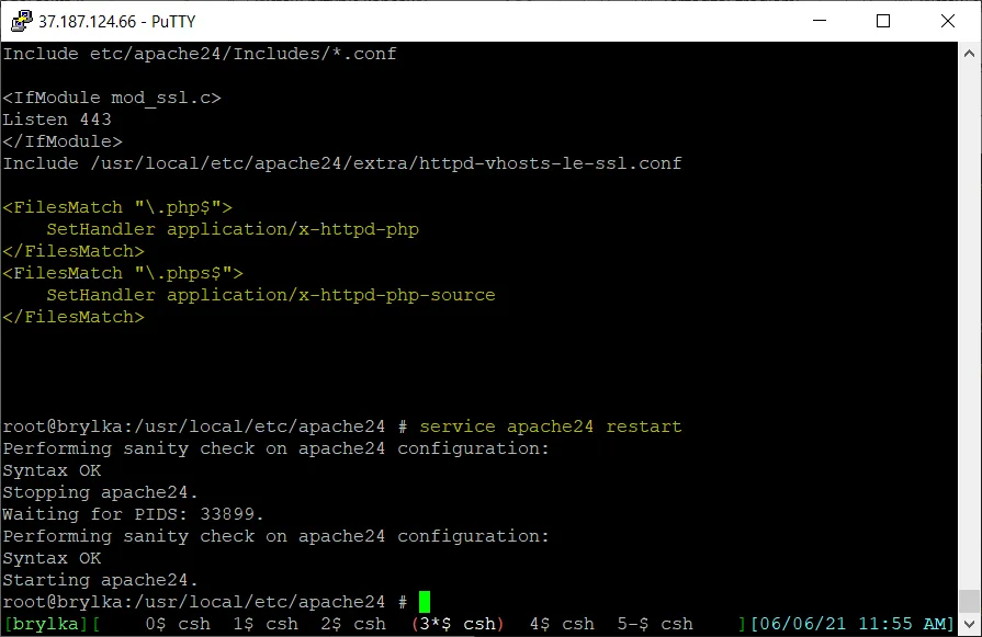 Dopisanie obsługi plików *.php w konfiguracji Apache.
