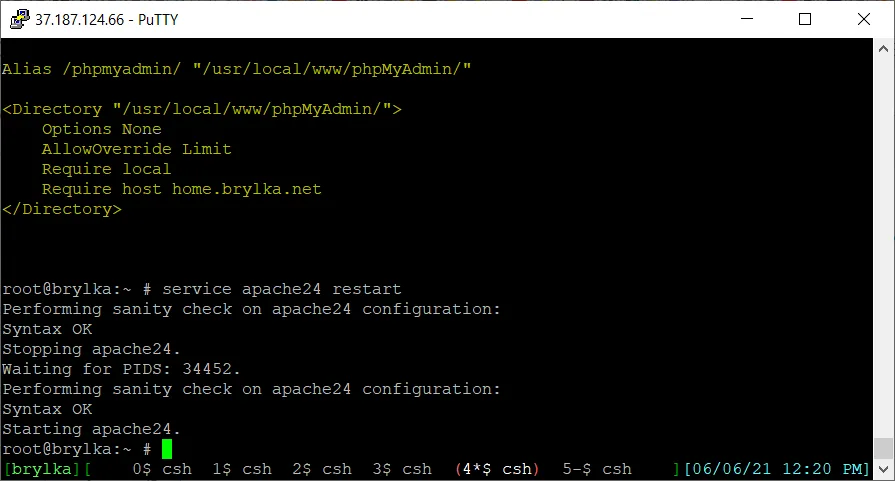 Dopisanie odpowiednich linijek do konfiguracji Apache i restart.