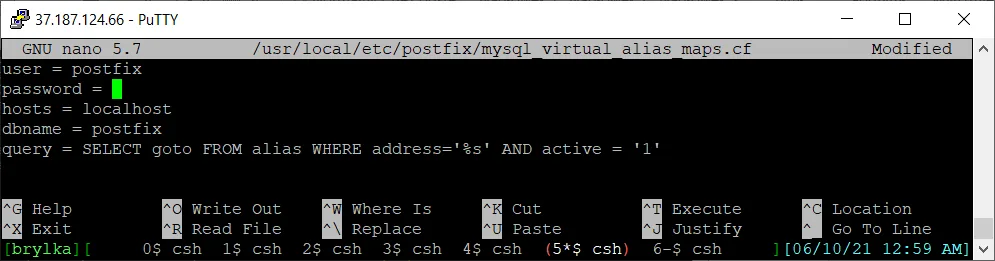 Plik mysql_virtual_alias_maps.cf