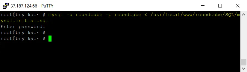 Import danych do bazy danych Roundcube.